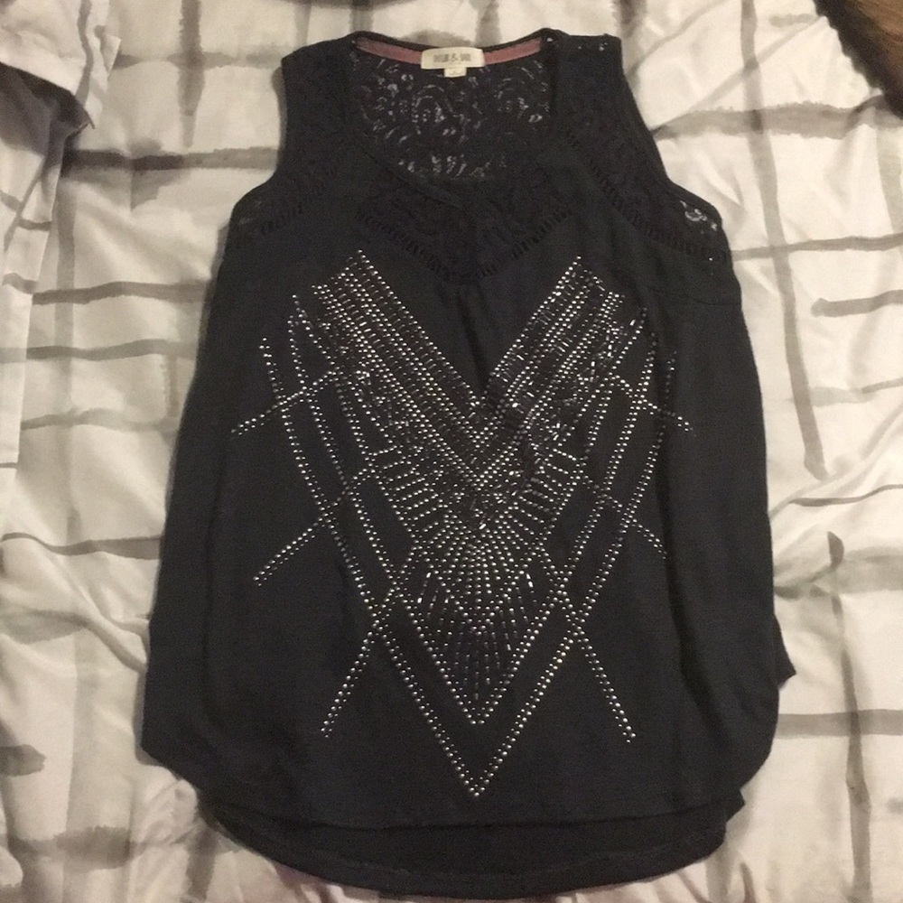Black lace tank